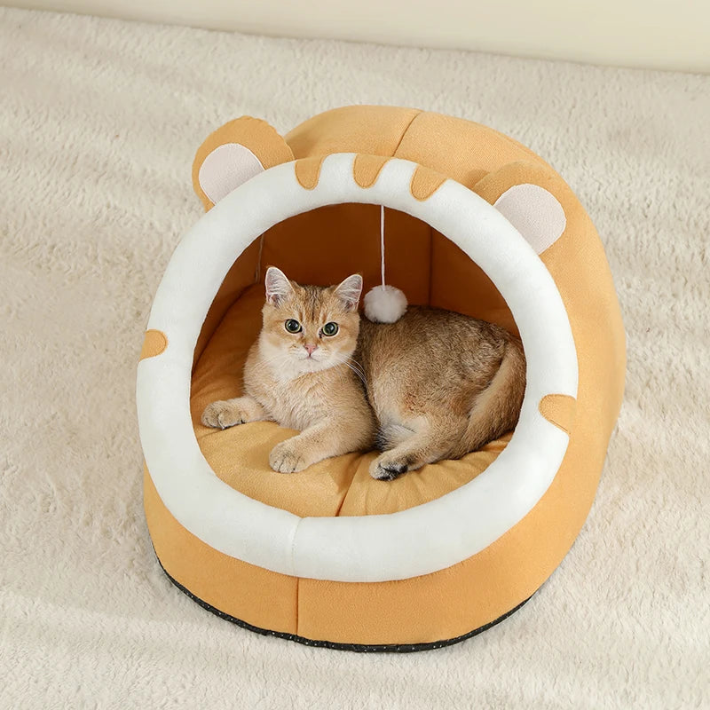 Cat Bed Warm House: Cozy Kitten Cave & Dog Basket