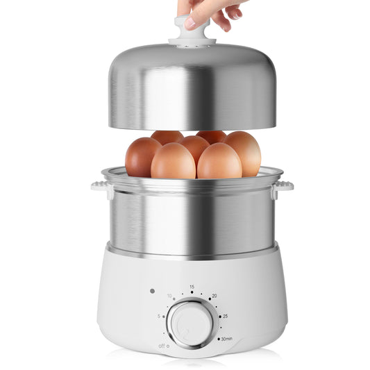 Egg Cooker - 14-Egg Capacity Electric with 30-Min Timer