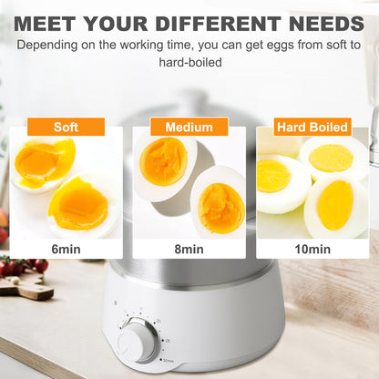 Egg Cooker - 14-Egg Capacity Electric with 30-Min Timer