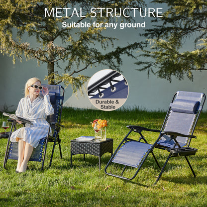 Portable Zero Gravity Lounge Chairs - Outdoor Recliner Set