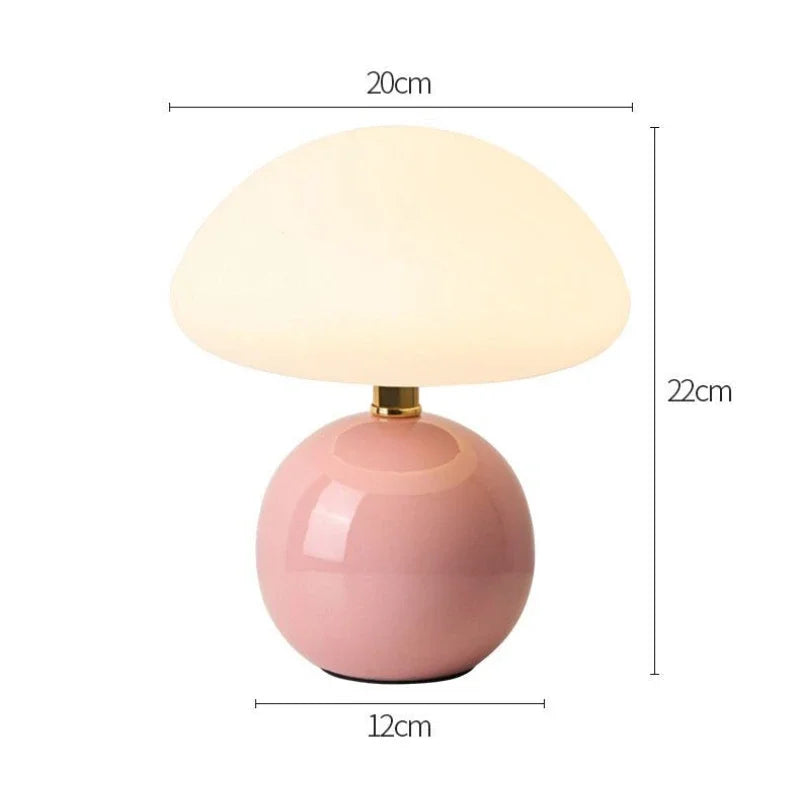 Ceramic Mushroom Table Lamp - Eye-Friendly LED Night Light