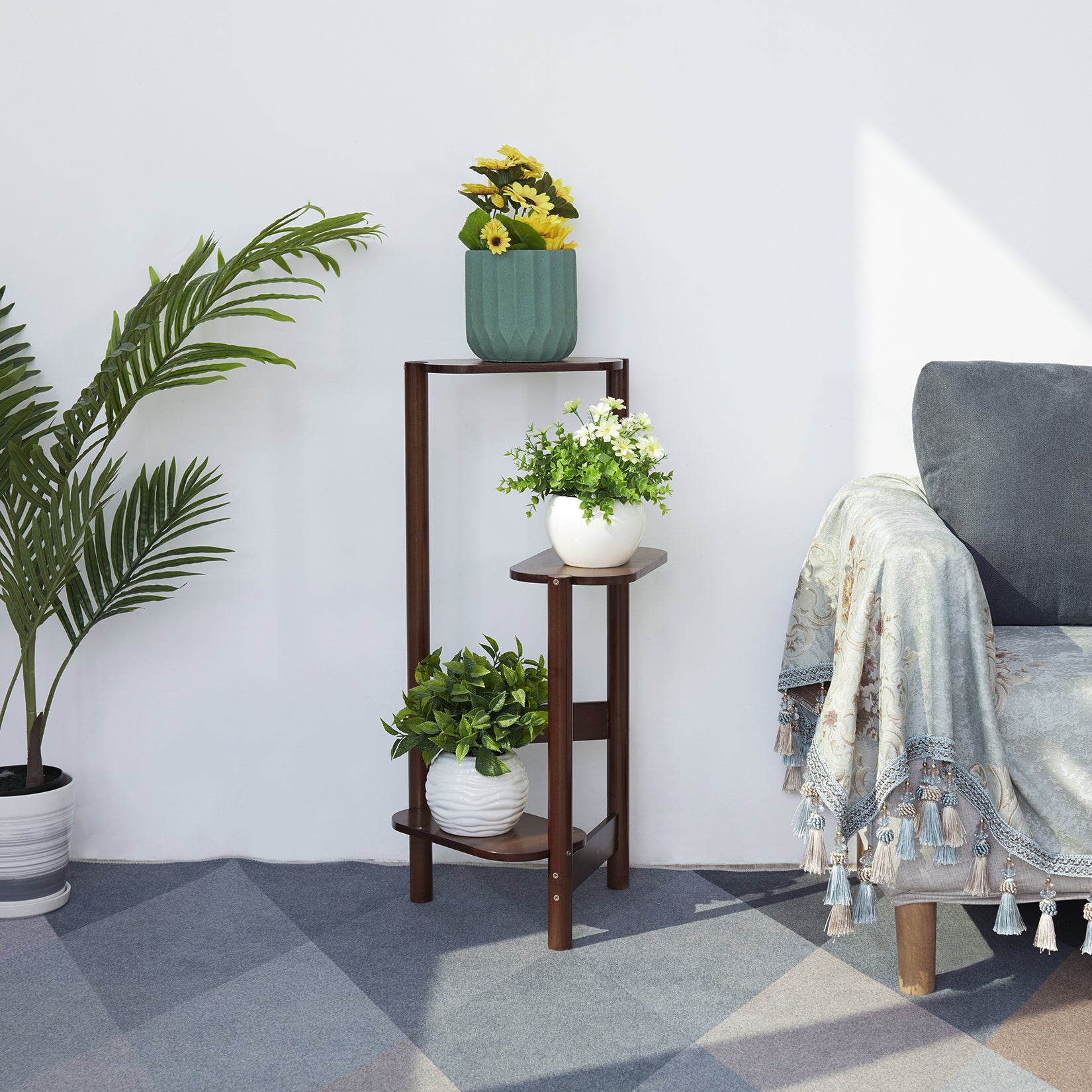Bamboo Plant Stand 3-Tier Corner Rack