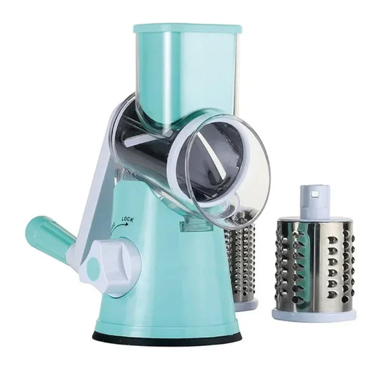 Vegetable Cutter & Slicer - 3 Drum Manual Kitchen Chopper