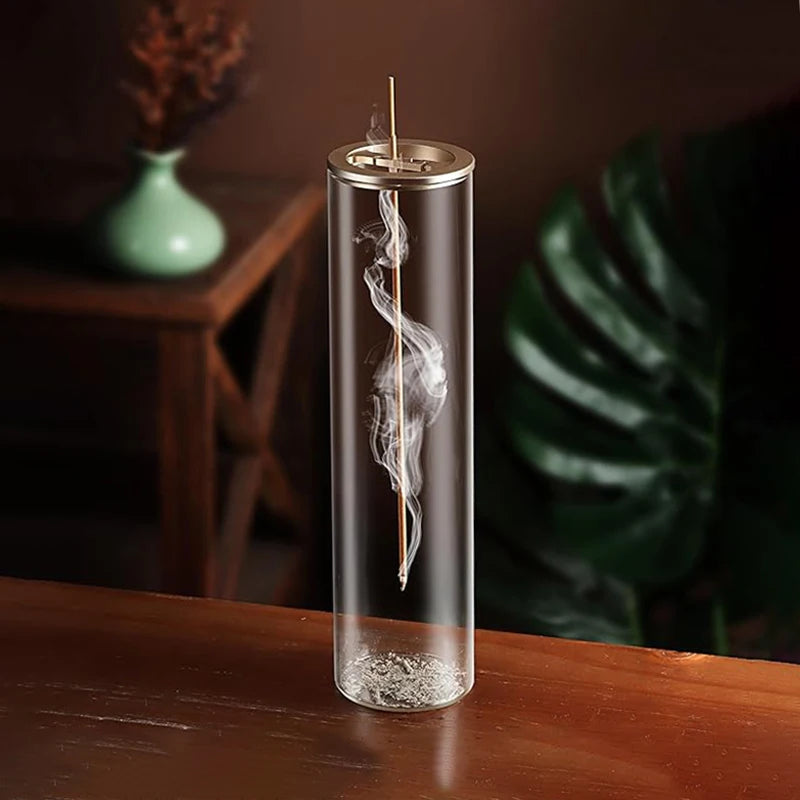 Modern Glass Incense Holder - Anti-Ash, Easy Clean, Yoga Meditation