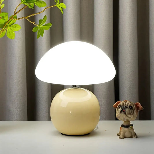 Ceramic Mushroom Table Lamp - Eye-Friendly LED Night Light