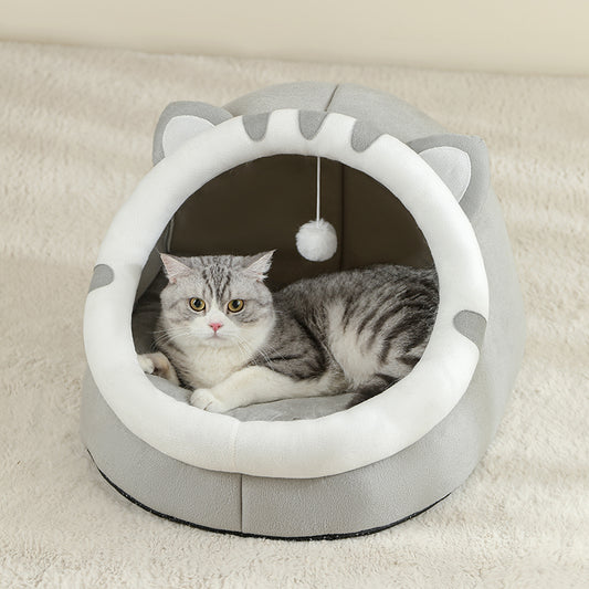 Cat Bed Warm House: Cozy Kitten Cave & Dog Basket