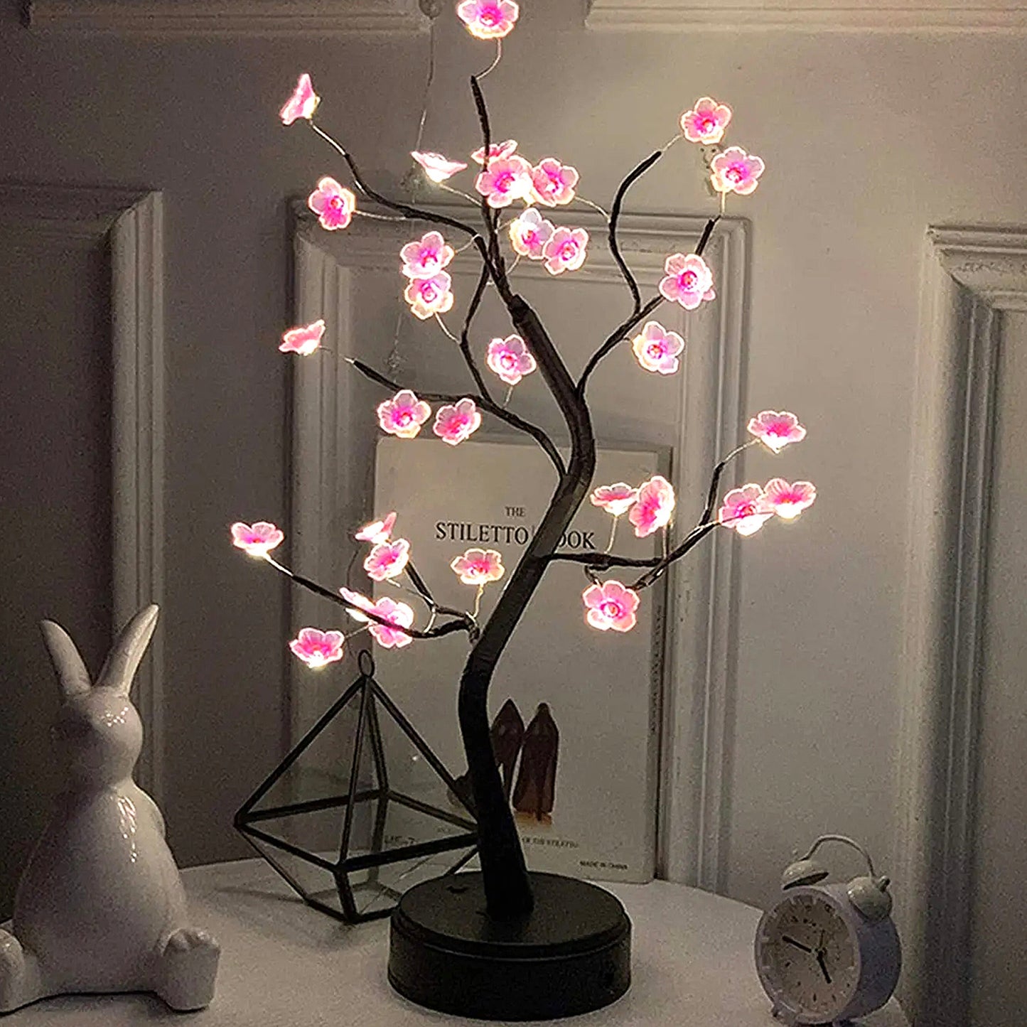 Cherry Blossom LED Tree Lamp - USB/Battery Touch Sensor