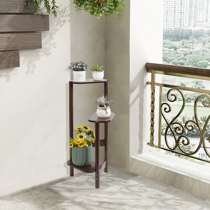 Bamboo Plant Stand 3-Tier Corner Rack