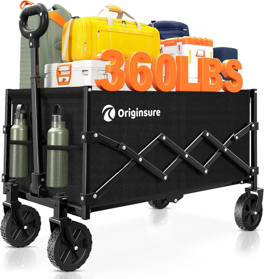 Portable Wagon Cart - Heavy Duty Collapsible Beach Wheels