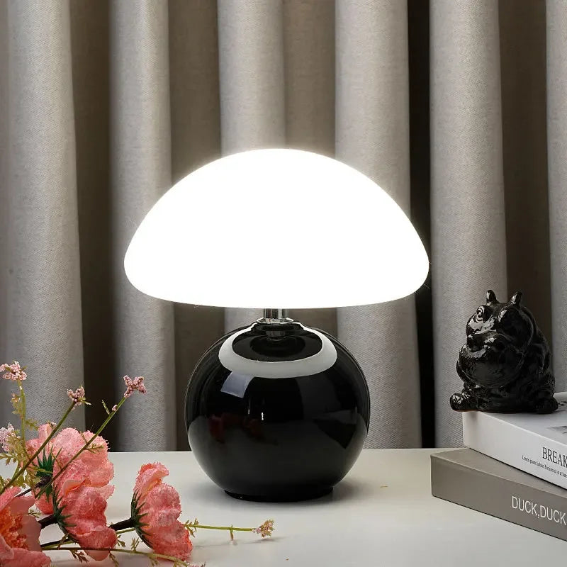 Ceramic Mushroom Table Lamp - Eye-Friendly LED Night Light