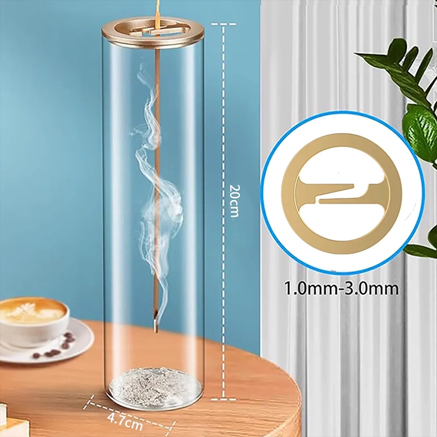 Modern Glass Incense Holder - Anti-Ash, Easy Clean, Yoga Meditation