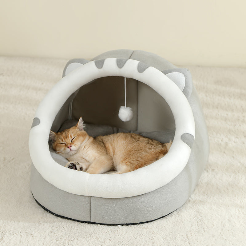 Cat Bed Warm House: Cozy Kitten Cave & Dog Basket