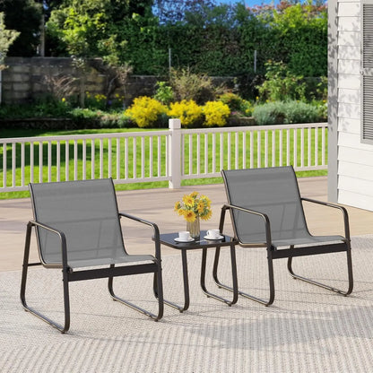 Patio Chairs Set of 2 - Rust-Resistant Outdoor Furniture
