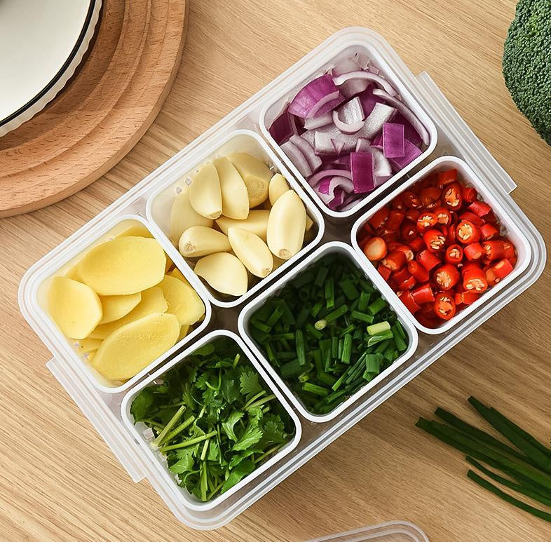 Refrigerator Fresh-Keeping Box - Multi-Grid Storage Organizer